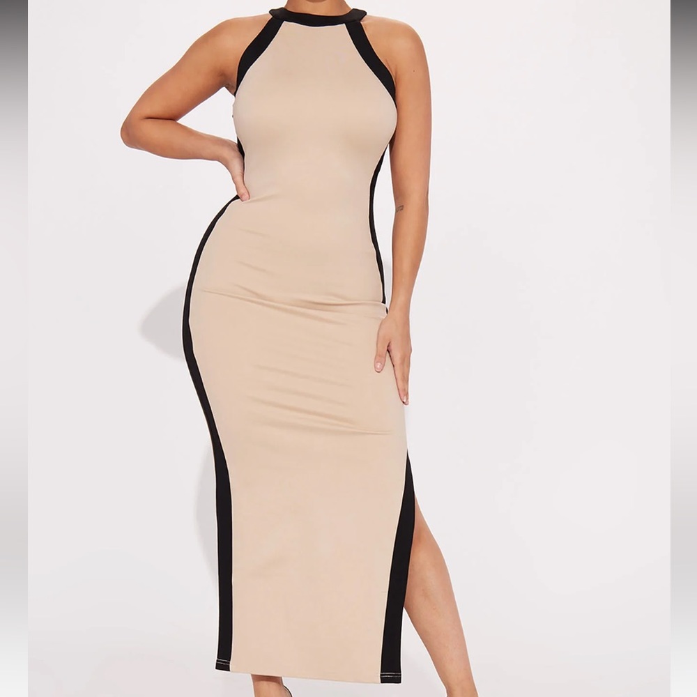 Xl nude/black dress
